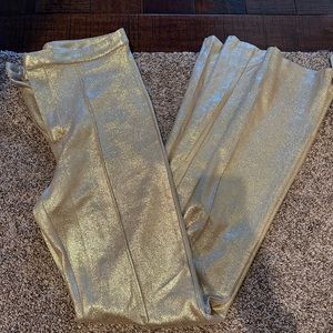 Gold shimmer stretchy pant